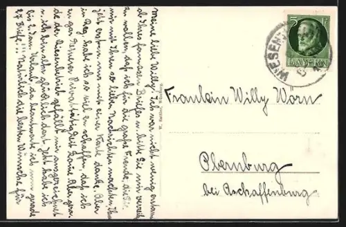 AK Wiesentheid, Marktplatz mit Rathaus