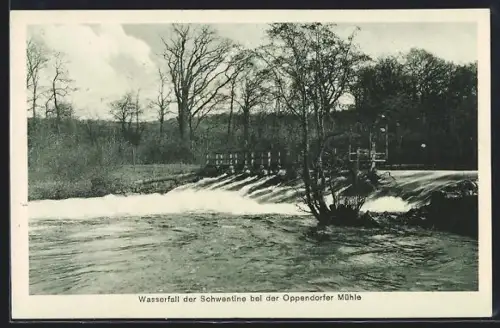 AK Schwentinetal, Wasserfall der Schwentine bei der Oppendorfer Mühle