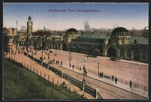 AK Hamburg-St. Pauli, Landungsbrücken