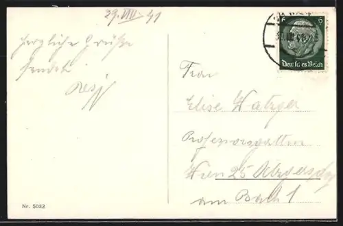 AK Gars-Thunau, Teilansicht mit Ruine