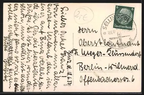 AK Putbus /Rügen, Schloss Putbus mit Standbild