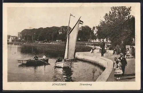 AK Schleswig, Strandweg mit Booten