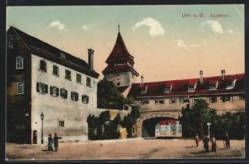 AK Ulm a.D., Leute vor dem Zundeltor