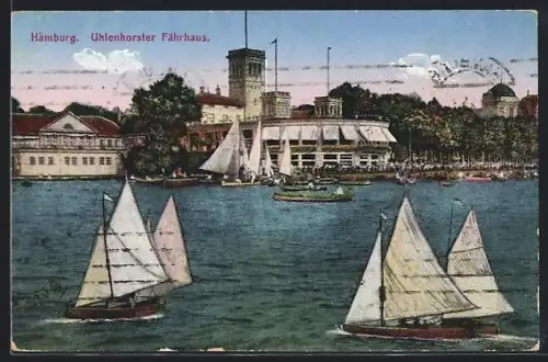 AK Hamburg, Cafe Uhlenhorster Fährhaus