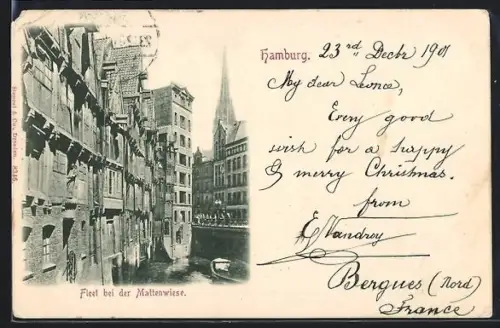 AK Alt-Hamburg, Fleet bei der Mattenwiese