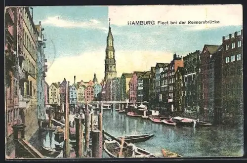 AK Alt-Hamburg, Fleet bei der Reimersbrücke