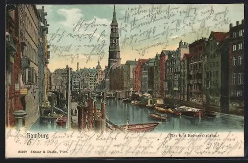 AK Alt-Hamburg, Flet b. d. Reimersbrücke