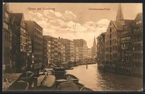 AK Alt-Hamburg, Deichstrassen-Fleet