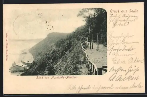 AK Sellin, Panorama vom Aussichts-Pavillon aus