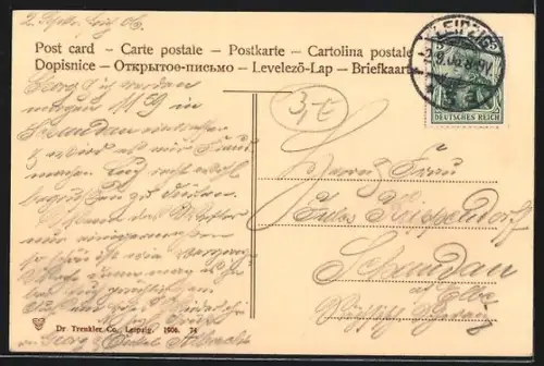 AK Leipzig, Neues Theater mit Strassenbahn