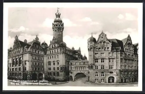 AK Leipzig, Neues Rathaus und Stadthaus