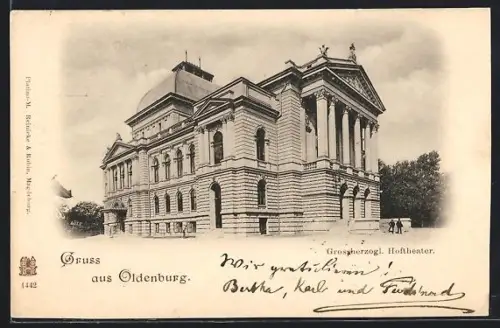 AK Oldenburg, Grossherzogl. Hoftheater