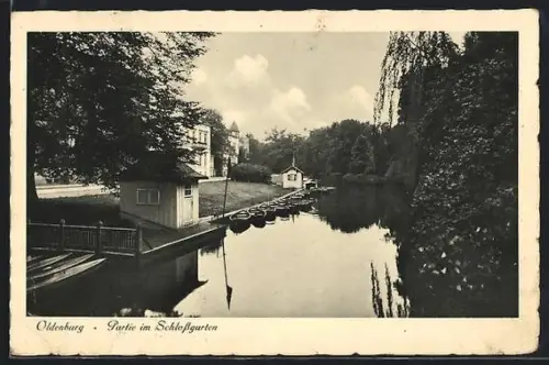 AK Oldenburg, Partie im Schlossgarten