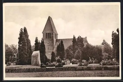 AK Oldenburg i. O., Neuer Friedhof, Auferstehungskirche