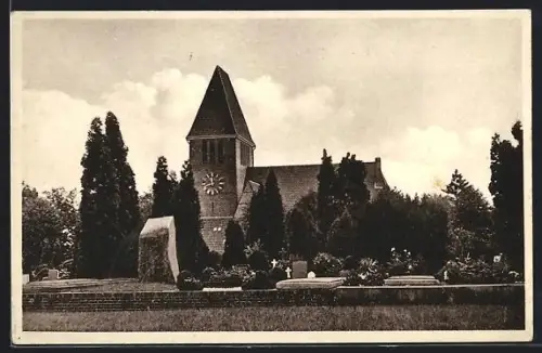 AK Oldenburg i. O., Neuer Friedhof, Auferstehungskirche