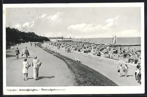 AK Brunshaupten, Strandpromenade, Badestrand, Ostseebad