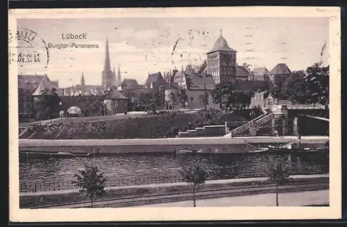 AK Lübeck, Burgtor-Panorama