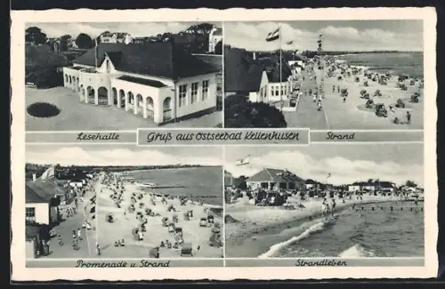 AK Kellenhusen, Lesehalle, Strand, Promenade und Strandleben