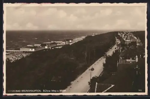 AK Brunshaupten, Bülow-Weg, Bäder, Strandansicht