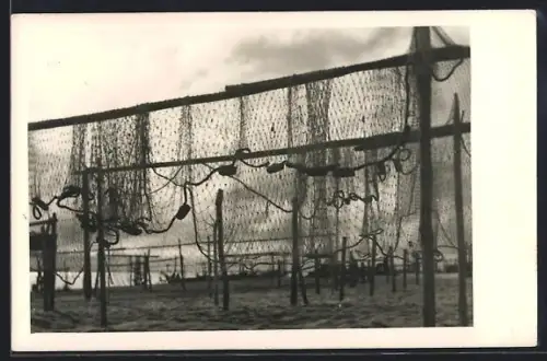 AK Bansin, Fischernetze am Strand