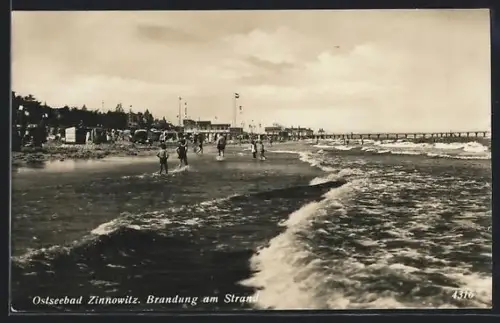 AK Zinnowitz, Brandung am Strand