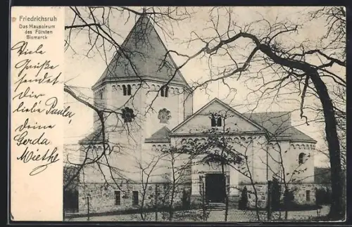 AK Friedrichsruh, Mausoleum des Fürsten Bismarck