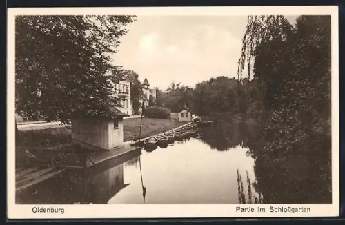 AK Oldenburg, Partie im Schlossgarten