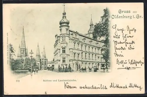 AK Oldenburg i. Gr., Schloss, Lambertikirche