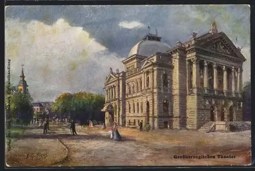 AK Oldenburg i. Gr., Grossherzogliches Theater