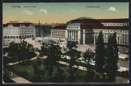 AK Leipzig, Astoria-Hotel, Hauptbahnhof