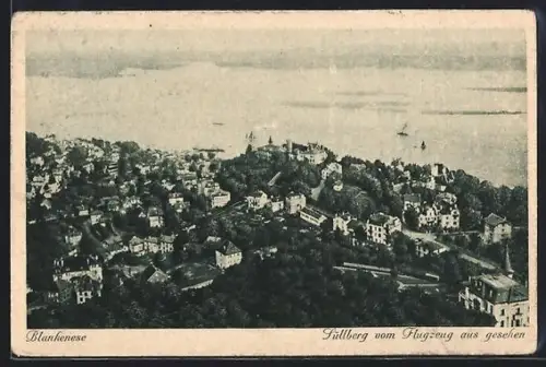 AK Hamburg-Blankenese, Süllberg vom Flugzeug aus gesehen