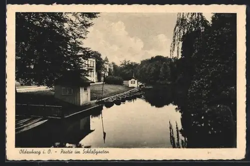 AK Oldenburg i. O., Partie im Schlossgarten