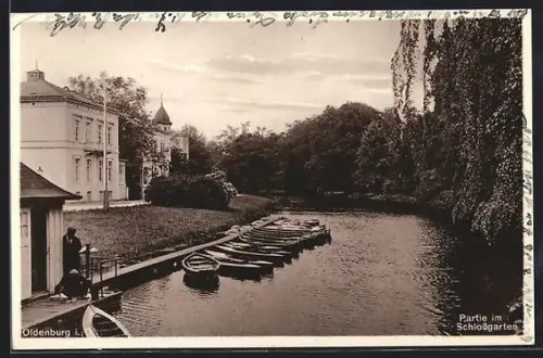 AK Oldenburg i. O., Partie im Schlossgarten