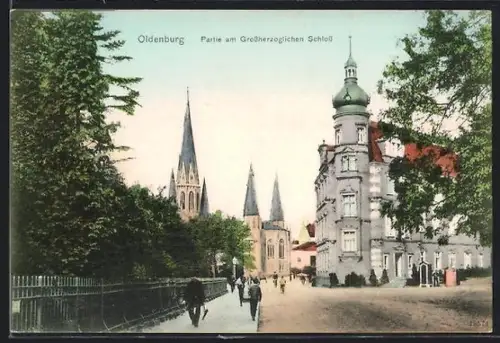 AK Oldenburg, Partie am Grossherzoglichen Schloss