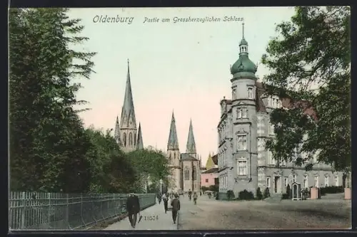 AK Oldenburg, Partie am Grossherzoglichen Schloss