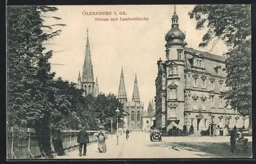 AK Oldenburg i. Gr., Schloss, Lambertikirche