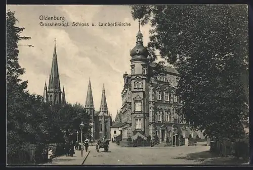 AK Oldenburg, Grossherzogl. Schloss, Lambertikirche