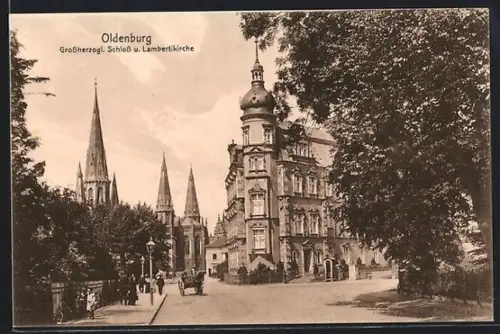 AK Oldenburg, Grossherzogl. Schloss, Lambertikirche