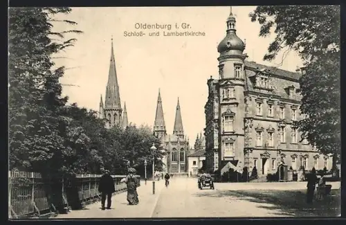 AK Oldenburg i. Gr., Schloss, Lambertikirche