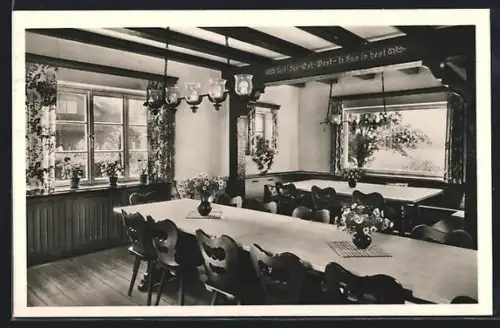 AK Mözen /Kreis Segeberg, Haus Rothfos, Heim des Landesjugendringes Schleswig-Holstein, Tages- und Speiseraum