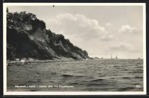 AK Neustadt i. Holst., Hohes Ufer mit Pelzerhaken