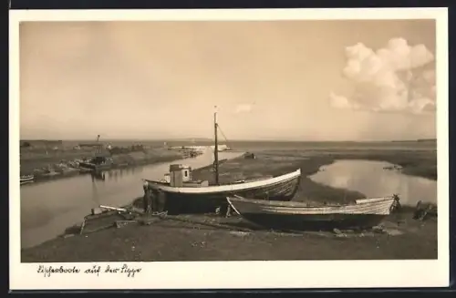 AK Hohwacht, Fischerboote auf der Ligge