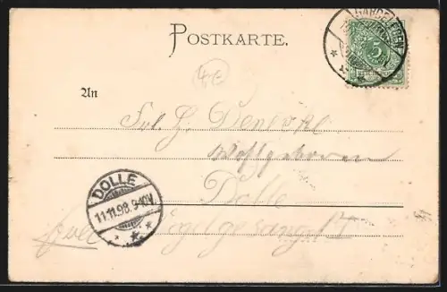 AK Rostock, Markt mit Rathaus