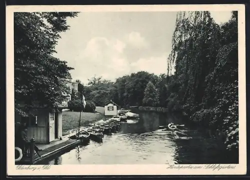 AK Oldenburg i. Old., Huntepartie am Schlossgarten