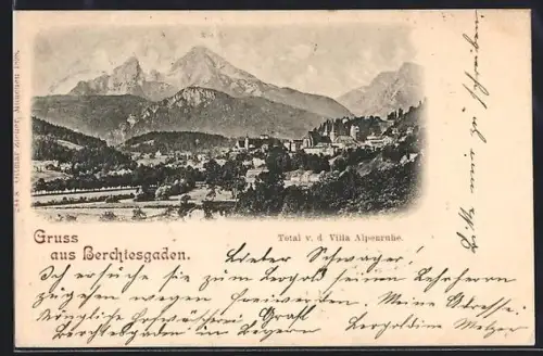 AK Berchtesgaden, Total von der Villa Alpenruhe