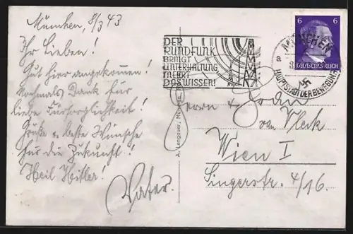 AK München, Rathaus mit Frauenkirche