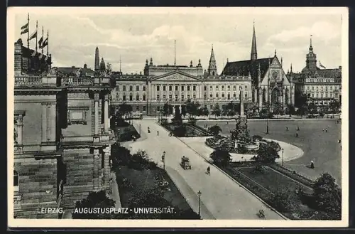 AK Leipzig, Augustusplatz mit Universität