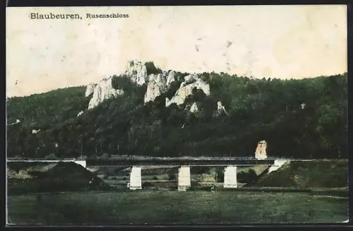 AK Blaubeuren, Blick zum Rusenschloss