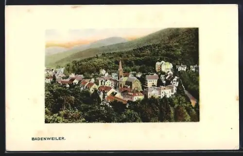 AK Badenweiler, Ortsansicht aus der Vogelschau
