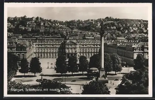 AK Stuttgart, Schlossplatz, neues Schloss